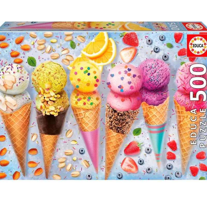EDUCA Puzzles De 501 A 1000 Piezas|Electrónicos|Puzzle Helados 500 Piezas