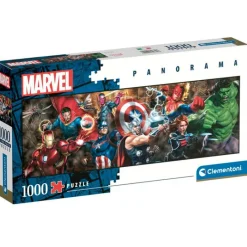 CLEMENTONI Marvel|Puzzles De 501 A 1000 Piezas|Puzzle Marvel Panorama 1000 Piezas