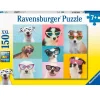 RAVENSBURGER Puzzle Perros con Gafas 150 Piezas- Puzzles Y Construcciones