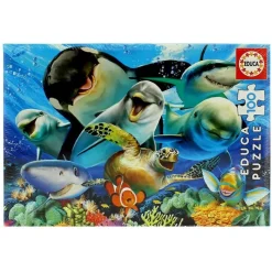 EDUCA Puzzle Selfie Bajo el Agua 100 Piezas- Puzzles Y Construcciones