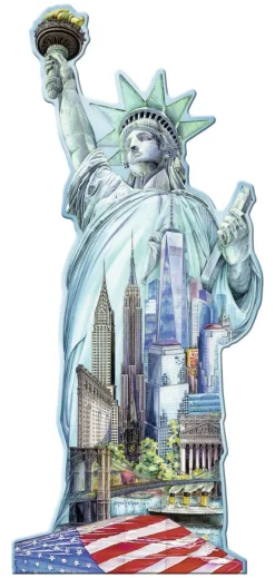 RAVENSBURGER Puzzle Silueta 1000 piezas Estatua de la Libertad- Puzzles Y Construcciones