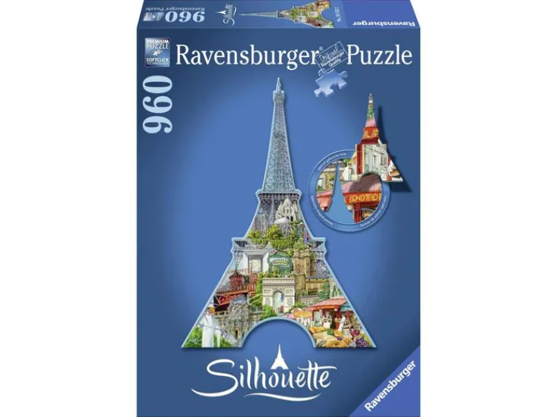 RAVENSBURGER Puzzles Y Construcciones|Puzzle Silueta Torre Eiffel