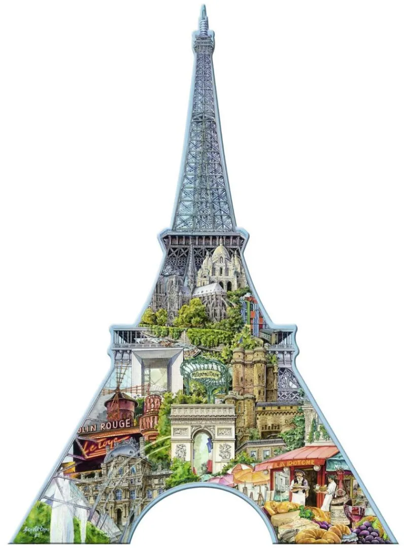 RAVENSBURGER Puzzles Y Construcciones|Puzzle Silueta Torre Eiffel