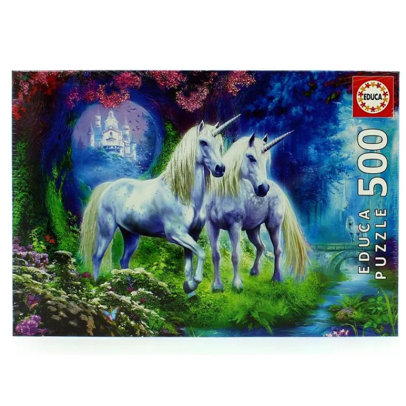 EDUCA Puzzles Y Construcciones|Puzzle Unicornios en el Bosque de 500 Piezas