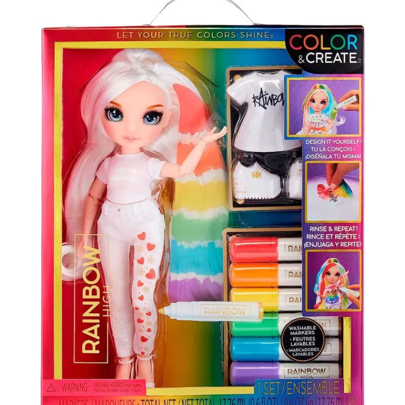 MGA Muñecas|Rainbow High Colour & Create Muñeca Ojos Azules