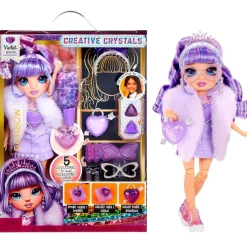 MGA Rainbow High Creative Crystals Muñeca Violet Willow- Muñecas