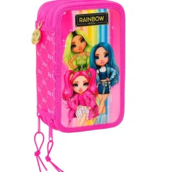 SAFTA Rainbow High Estuche Triple- Escolar