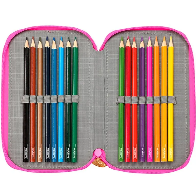 SAFTA Rainbow High Estuche Triple- Escolar