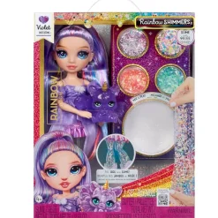 MGA Rainbow High Rainbow Shimmers Muñeca Violet Willow- Muñecas