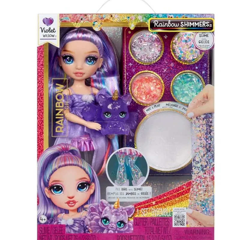 MGA Rainbow High Rainbow Shimmers Muñeca Violet Willow- Muñecas