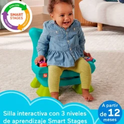 FISHER PRICE Primera Infancia Y Preescolar|Ríe y aprende Silla Smart Stages