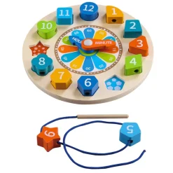 DRIM DISCOUNT Reloj con Encastres de Madera- Juegos De Madera|Primera Infancia Y Preescolar