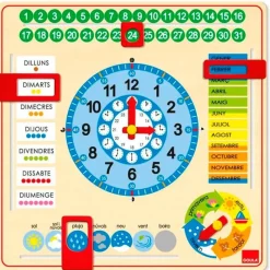 GOULA Juegos Y Juguetes Educativos|Artículos En Catalán|Reloj y Calendario Escolar Catalán