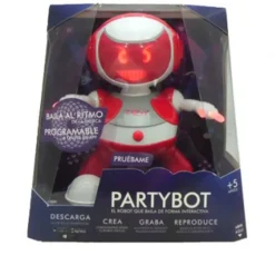 JUGUETRONICA Robot Bailarín Rojo Party Bot- Robots
