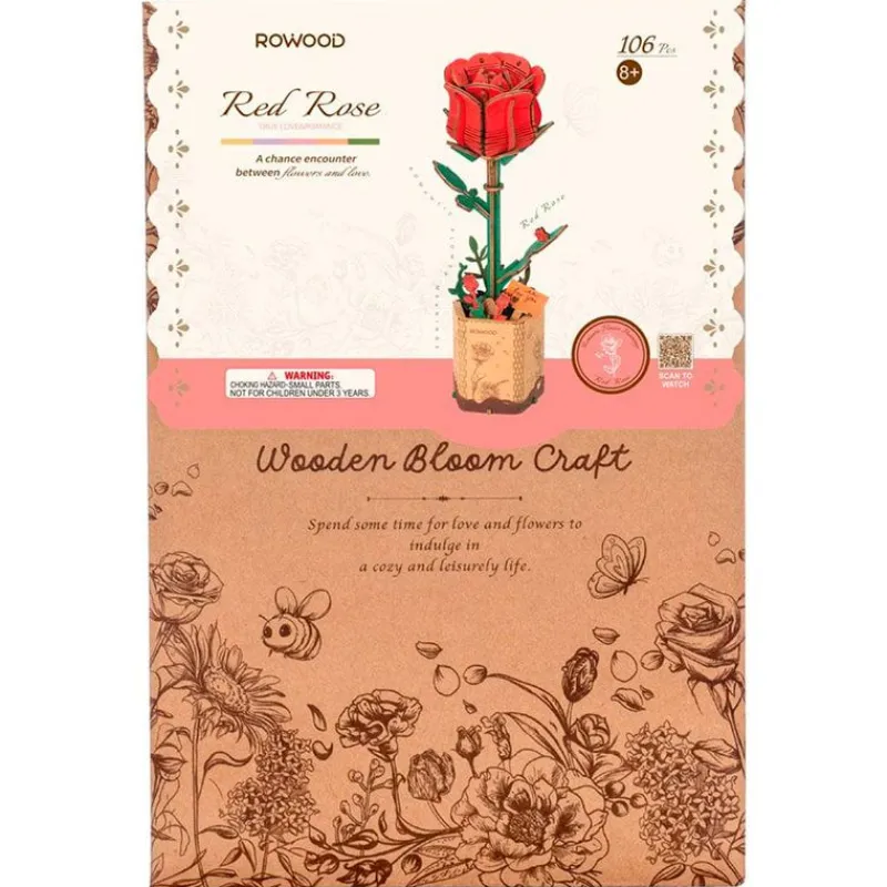 MADNESS TOYS Juegos De Construcción|Puzzles Y Construcciones|Rosa Roja Maqueta