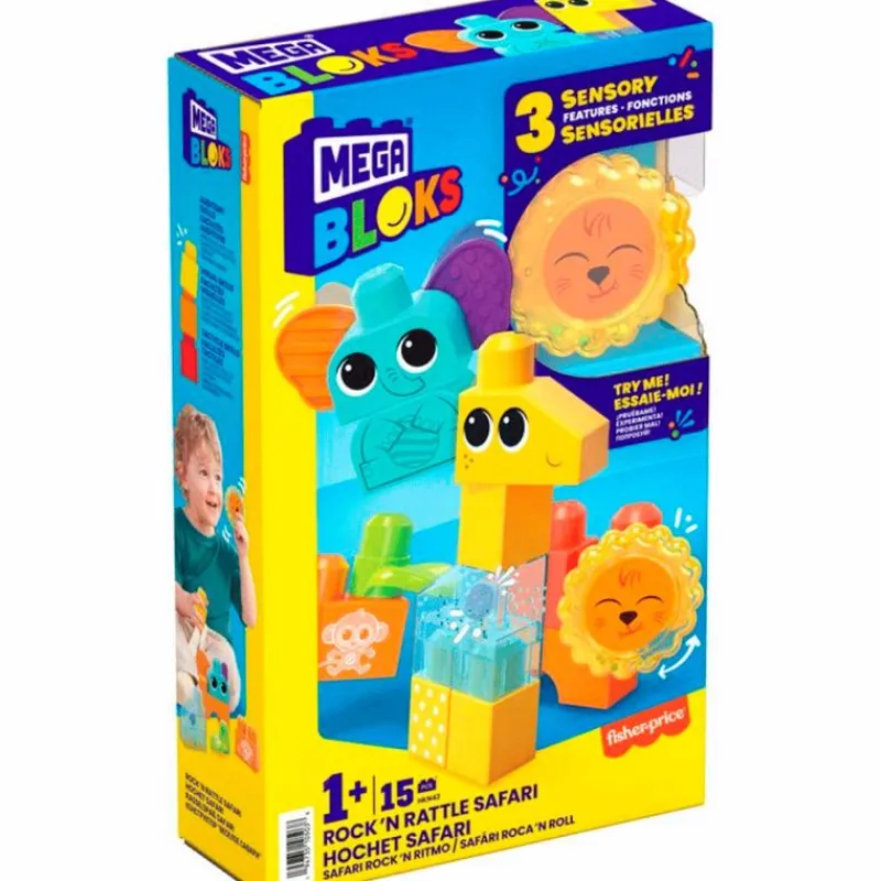 MEGABLOKS Safari Rock 'n' Ritmo Construcción- Puzzles Y Construcciones