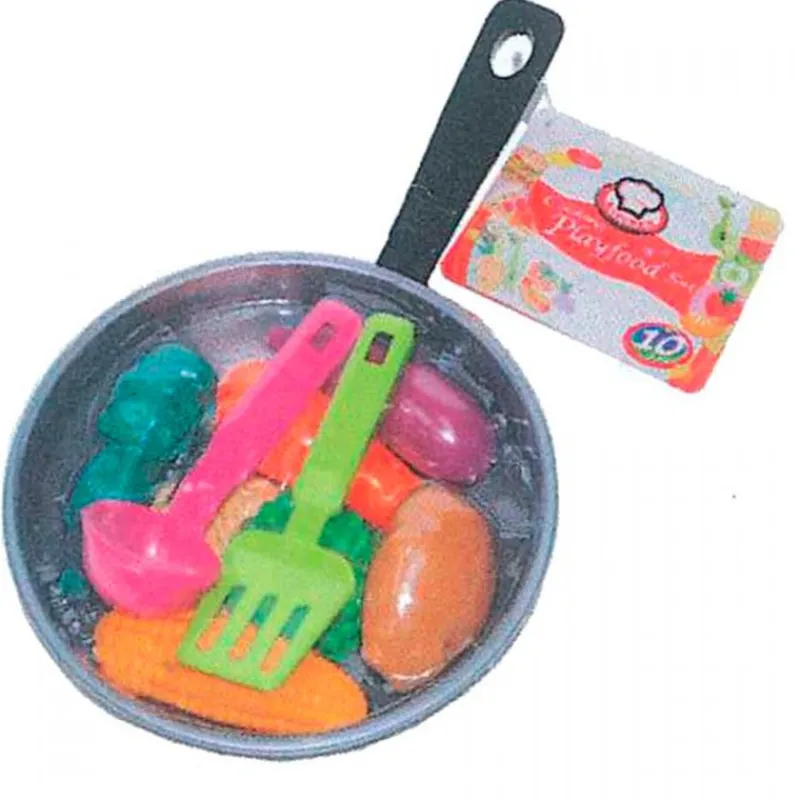 DRIM DISCOUNT Juegos Y Juguetes De Imitación|Sartén de Cocina con 10 Accesorios