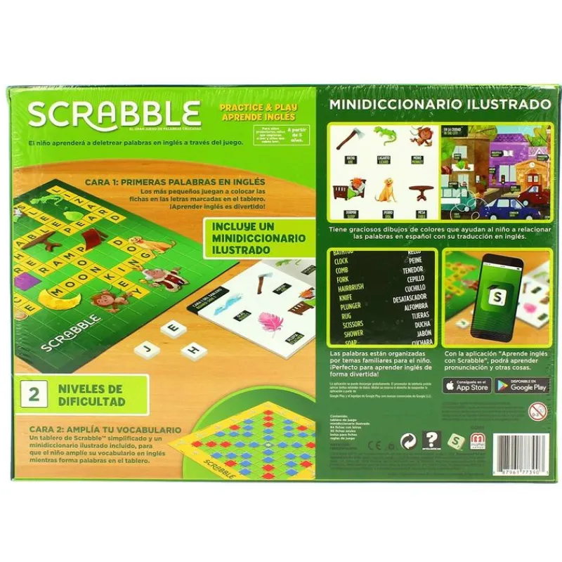 MATTEL Scrabble Aprende Inglés- Juegos De Mesa