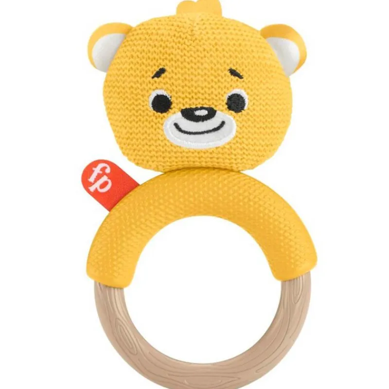 FISHER PRICE Chupetes Y Dentición|Juegos De Madera|Sensimals Mordedor Animalito Madera Surtido