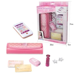 DRIM DISCOUNT Set Belleza con Bolso y Móvil Infantil- Juegos Y Juguetes De Imitación