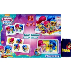 CLEMENTONI Shimmer and Shine Edukit 4 en 1- Juegos Y Juguetes Educativos