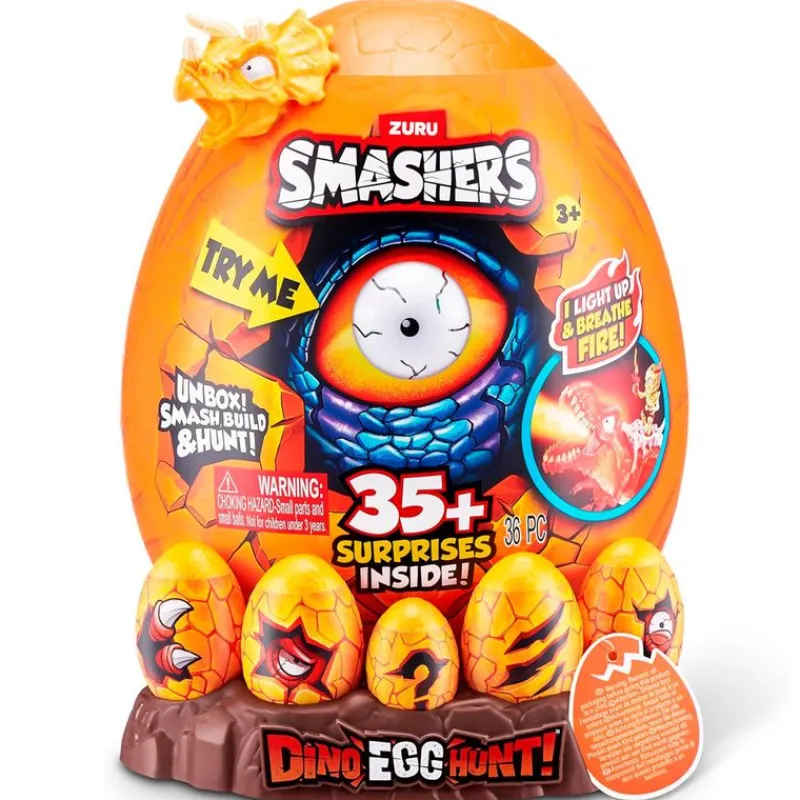 ZURU Smashers Dino Egg Hunt Sorpresa- Manualidades|Figuras Y Figuras De Acción