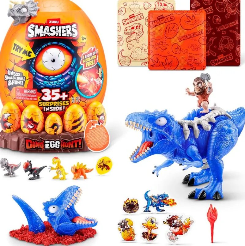 ZURU Smashers Dino Egg Hunt Sorpresa- Manualidades|Figuras Y Figuras De Acción
