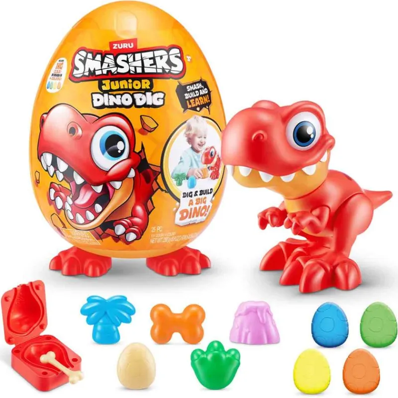 ZURU Smashers Junior Huevo Dinosaurio Grande Surtido- Figuras Y Figuras De Acción