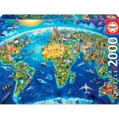 EDUCA Puzzles Expertos: Más De 1000 Piezas|Puzzles Y Construcciones|Símbolos del Mundo Puzzle 2000 Piezas