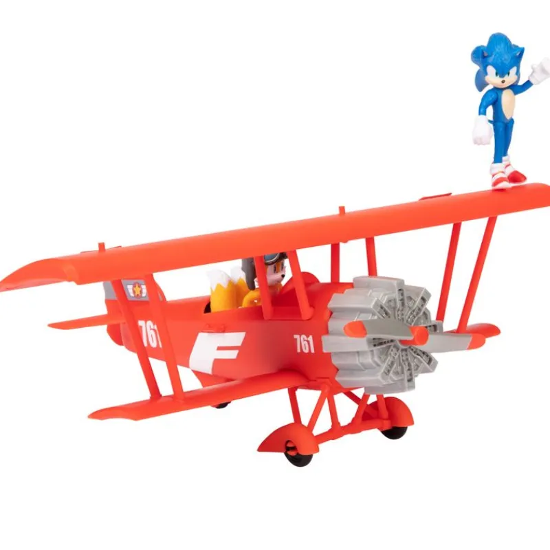 JAKKS PACIFIC Sonic 2 Película Avión con Figuras- Figuras Videojuegos|Figuras Y Figuras De Acción
