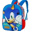KARACTERMANIA Sonic Mochila Pequeña 3D- Escolar