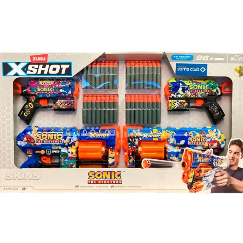 ZURU Juegos Y Juguetes De Imitación|Sonic X-Shot Lanzador Skins Combo
