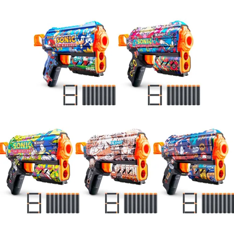 ZURU Sonic X-Shot Skin Lanzador Surtido- Juegos Y Juguetes De Imitación