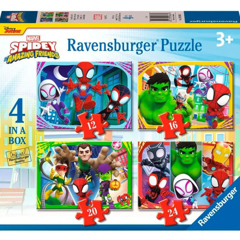 RAVENSBURGER Spiderman Pack 4 Puzzles Progresivos- Puzzles Y Construcciones