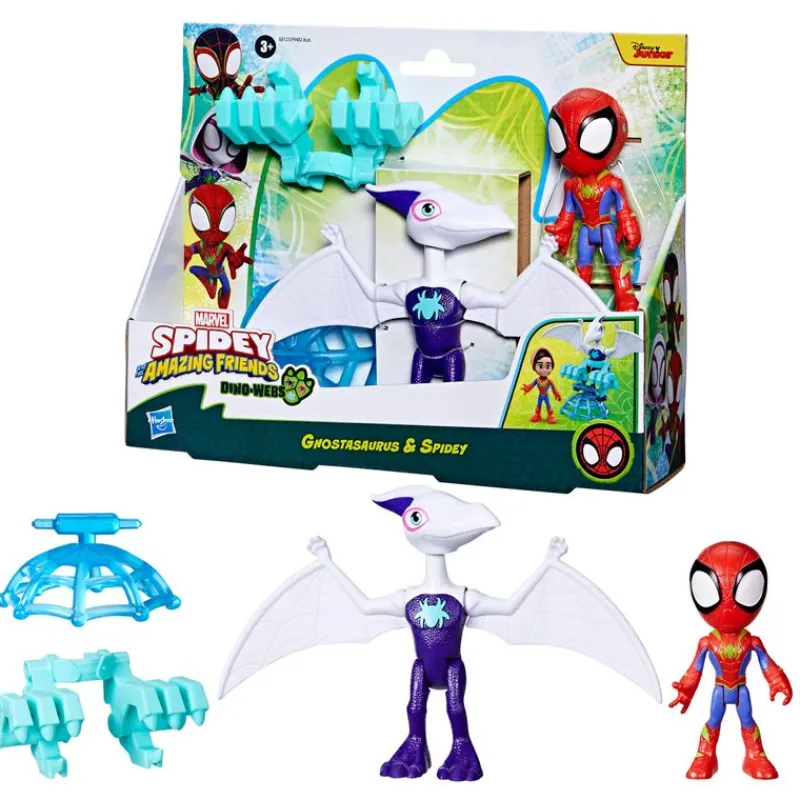 HASBRO Figuras Y Figuras De Acción|Spidey y sus Amigos Dino Webs Figura + Dino STD