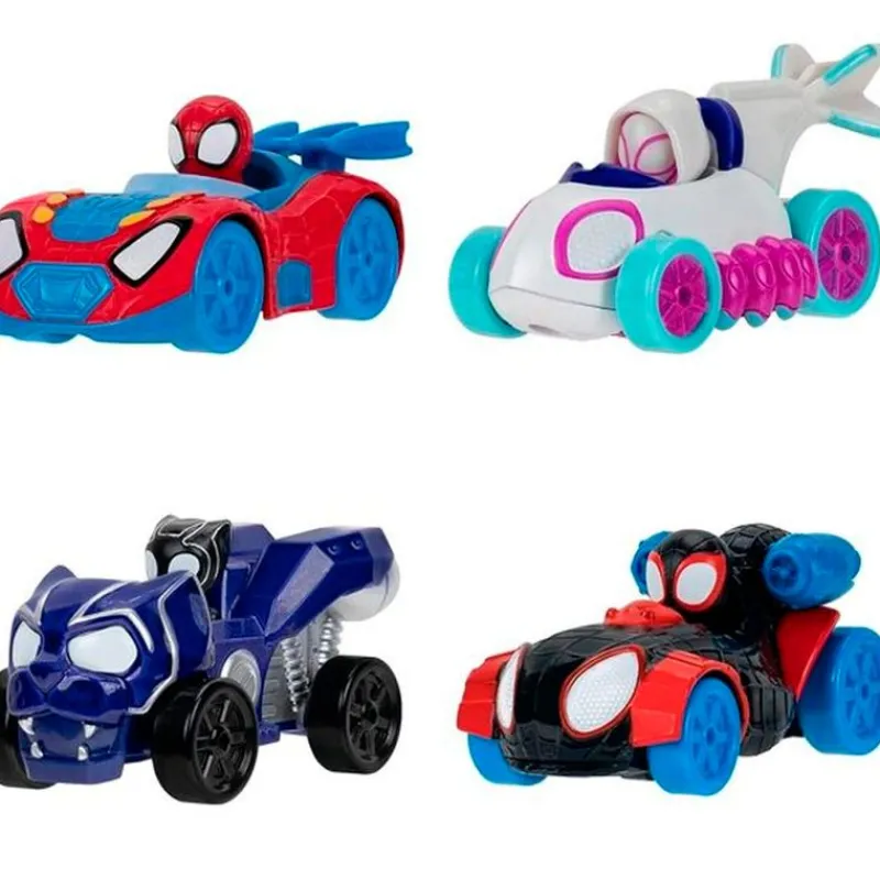 SELECCION DRIM Vehículos, Trenes Y Parkings|Spidey y sus Amigos Pack Vehículos Metal