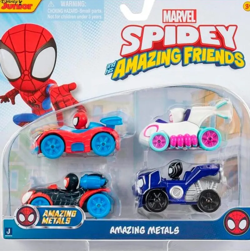 SELECCION DRIM Vehículos, Trenes Y Parkings|Spidey y sus Amigos Pack Vehículos Metal