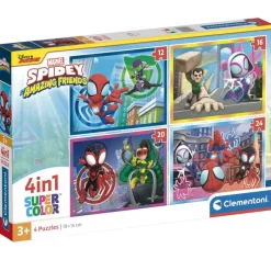 CLEMENTONI Puzzles Y Construcciones|Spidey y sus Amigos Puzzle Progresivo