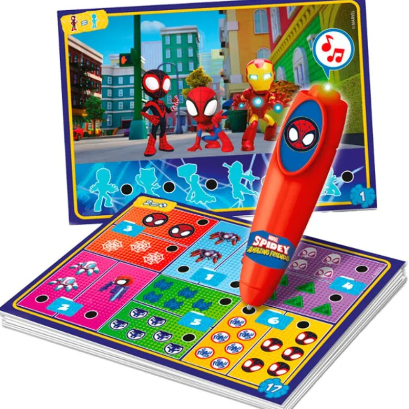 CLEMENTONI Juegos Y Juguetes Educativos|Spidey y sus Amigos Quizzy Boli Interactivo