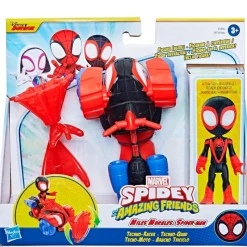 HASBRO Spidey y sus Amigos Techno Racer Vehículo Miles Morales- Figuras Y Figuras De Acción
