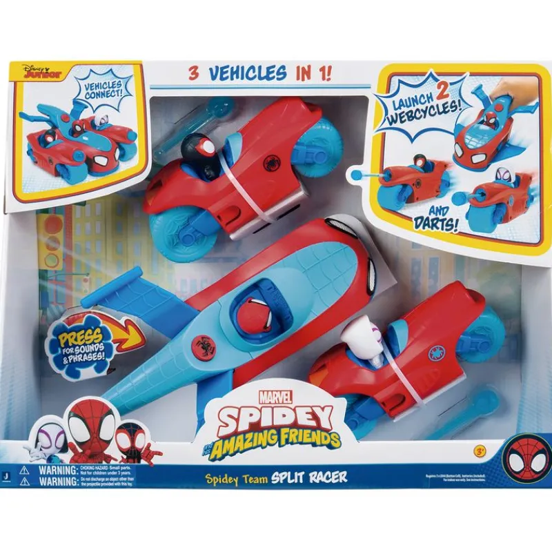 SELECCION DRIM Vehículos, Trenes Y Parkings|Figuras Y Figuras De Acción|Spidey y sus Amigos Vehículo Split Race Team
