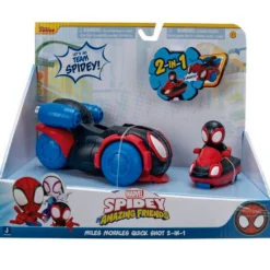 SELECCION DRIM Figuras Y Figuras De Acción|Spidey y sus Amigos Vehículo 2 en 1 Miles Morales
