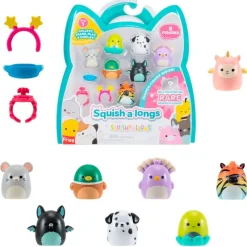 JAZWARES Squishmallows Squish a Longs Pack 8 Surtido- Manualidades
