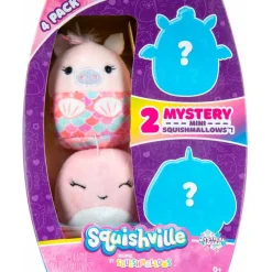 SELECCION DRIM Primera Infancia Y Preescolar|Squishmallows Squishville Pack 4 Personajes STD