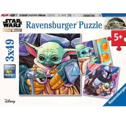 RAVENSBURGER Star Wars Baby Yoda Puzzle 3x49 Piezas- Star Wars