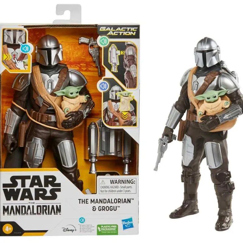 HASBRO Star Wars Galactic Action Mandalorian & Grogu- Star Wars|Figuras Y Figuras De Acción