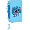 SAFTA Stitch Estuche Escolar Doble- Escolar