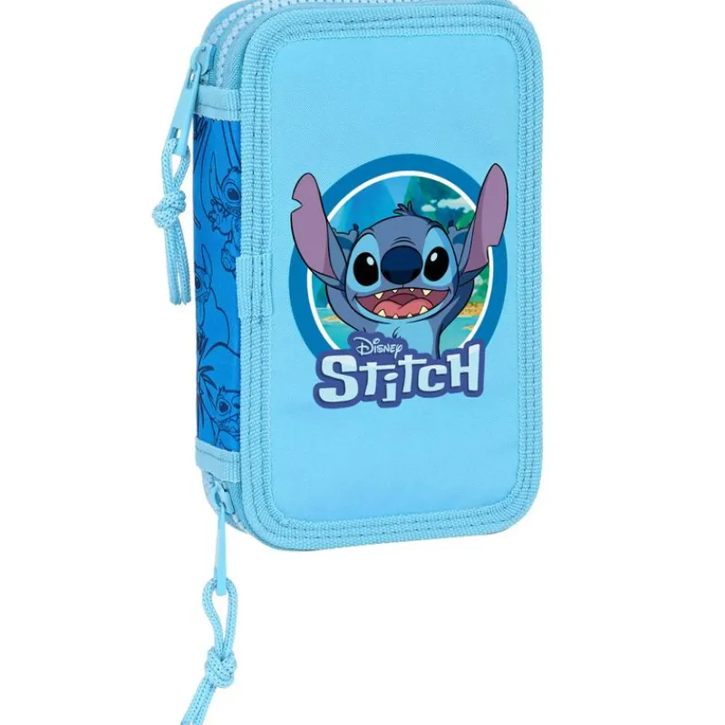 SAFTA Stitch Estuche Escolar Doble- Escolar