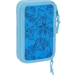 SAFTA Stitch Estuche Escolar Doble- Escolar