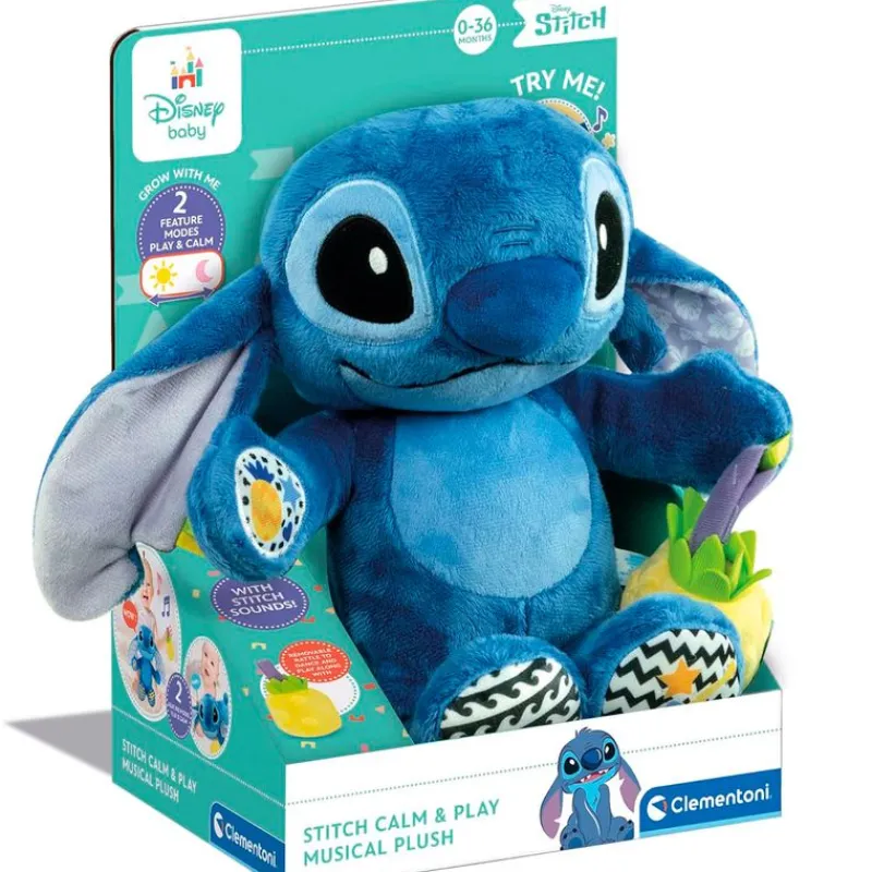 CLEMENTONI Stitch|Primera Infancia Y Preescolar|Stitch Peluche Musical Primeras Actividades